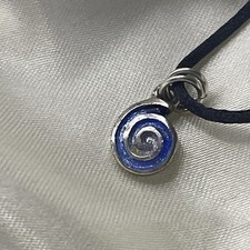 Sheila Fleet Enamel & 925 Silver Celtic Design tiny dainty Pendant charm