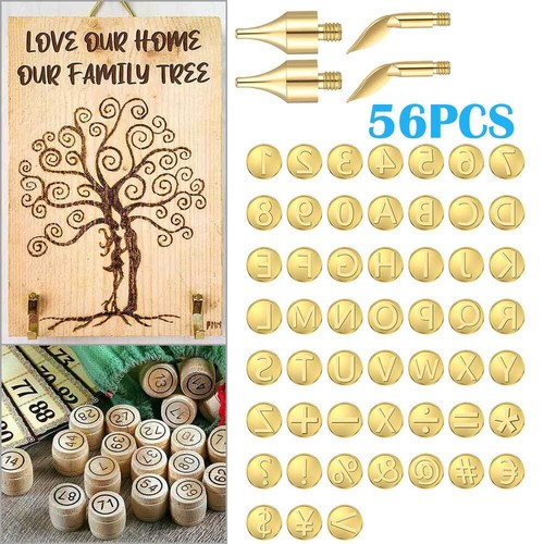 56pcs wood burning - 56pcs,