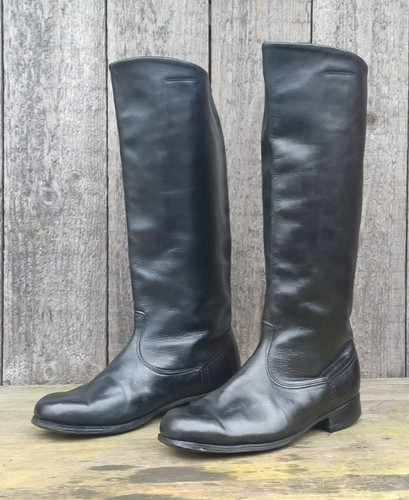 Vintage military black leather - vintage,
