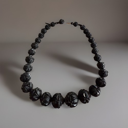 Antique carved whitby jet - whitby,
