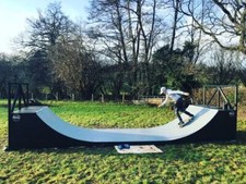 2ft High Half Pipe Mini Ramp - Roll-in.co - Ready Built - FREE UK Delivery