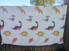 Dinosaur and Striped Stripes Duvet Cover and 2 Pillowcases Queen  100% Cotton