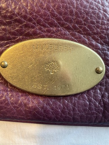 Mulberry leather pouch - mulberry,