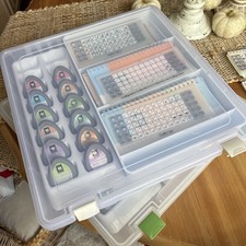 Cricut Cartridges Complete With Books and Overlays and 2 storage Bins Lot of 23