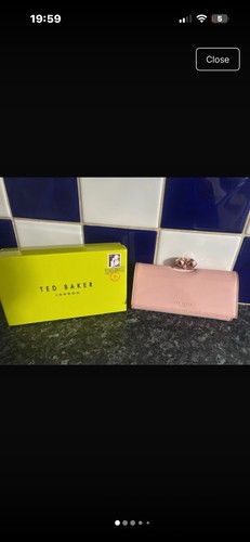 Pink patent ted baker purse - patent,