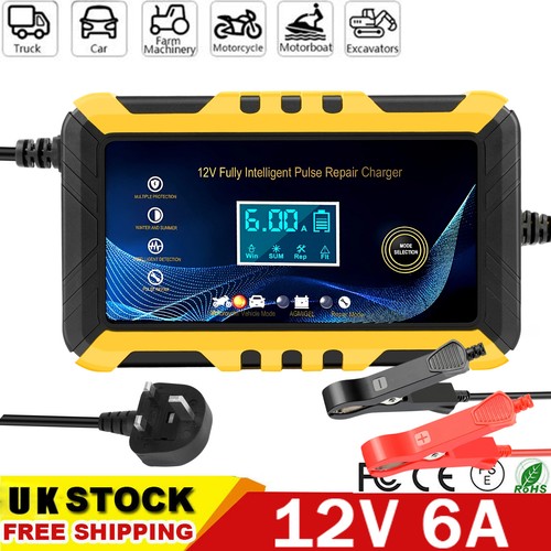 12v car battery charger - 6a,