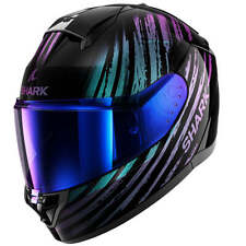 Shark Ridill 2 Assya Full Face Motorcycle  Helmet - Black / Purple KXK