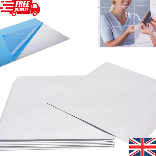 16x mirror tiles wall - mirror, sticker