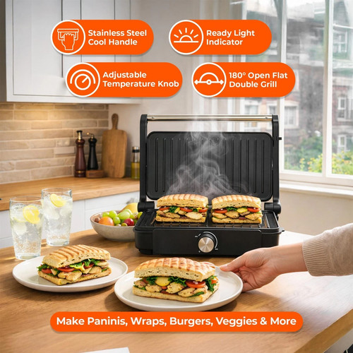 Panini press grill with - panini,