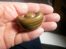 Carved wood netsuke Lucky gold