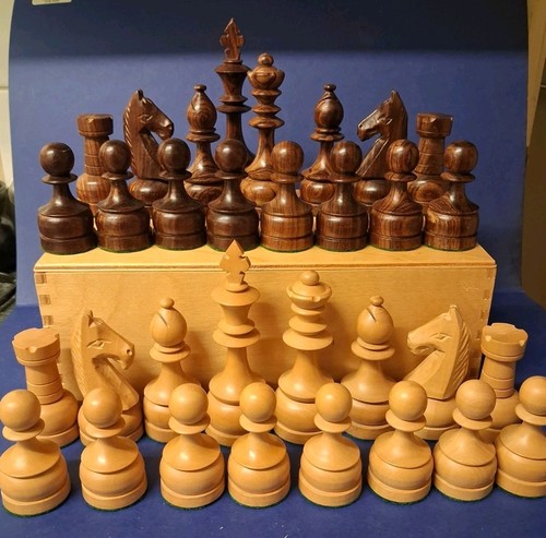 Large wooden chess set - set, king