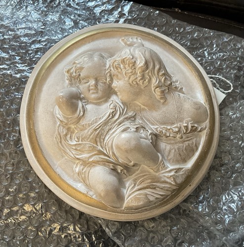 Plaster relief cherub angel - cherub,
