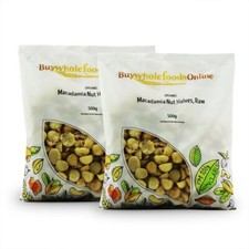 Organic Macadamia Nut Halves, Raw 1kg | BWFO | Free UK Mainland P&P