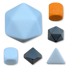 Blank Poly Dice Set D6 D20