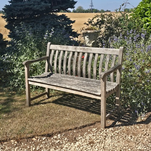 Antique wooden garden bench - antique,