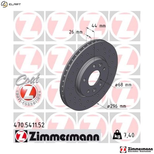 Brake disc 470 5411 for - 2x,