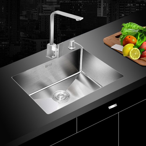 Stainless steel kitchen sink - kitchen,