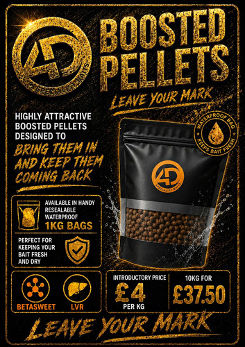 1kg boosted pellets for carp - pellets,