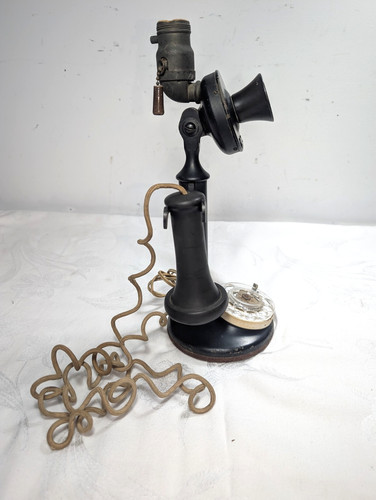 Candlestick telephone lamp - candlestick,