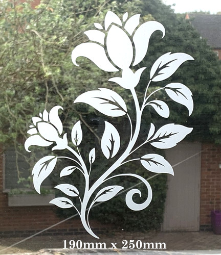 Etched glass vinyl design - etched,
