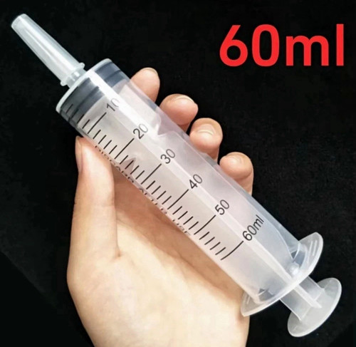 60ml plastic syringe - plastic, slip