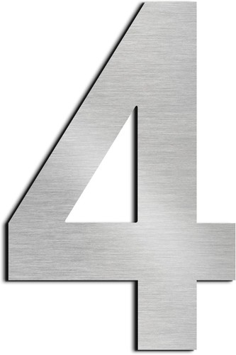 House number four 3cm 6 - four,