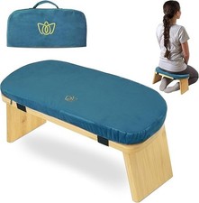 Meditation Bench with Cushion Bamboo Meditation Stool for Room Home Balcony
