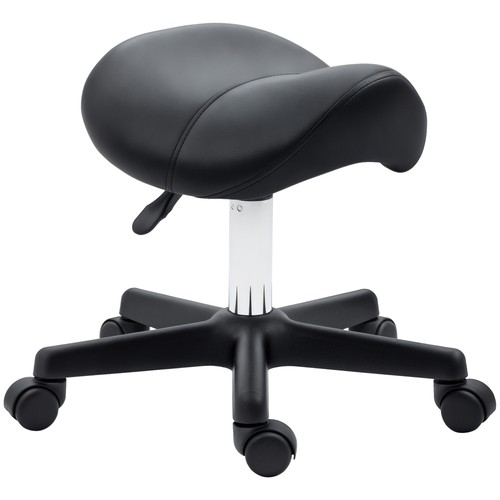 Homcom adjustable saddle stool - saddle,