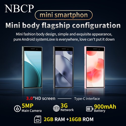 Mini smartphone 0 hd - smartphone,, 3.0"