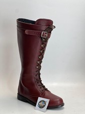 Brown Leather Lace-Up Riding