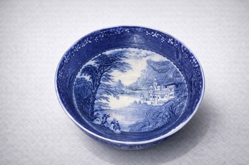 Blue white jenny lind bowl - white,
