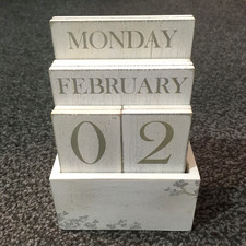 Wooden Calendar Blocks Month