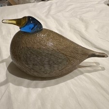 Iittala Oiva Toikka Dotterel Glass Bird Sculpture Mint Condition Rare