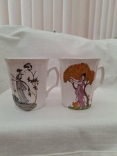 2 Vintage Tea Coffee  Cups