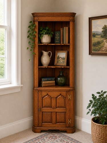 Vintage solid oak corner - solid,