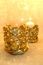 1x Beautiful Gold Scroll Leaf