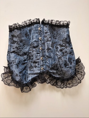 Corset top victorian lace blue - victorian,