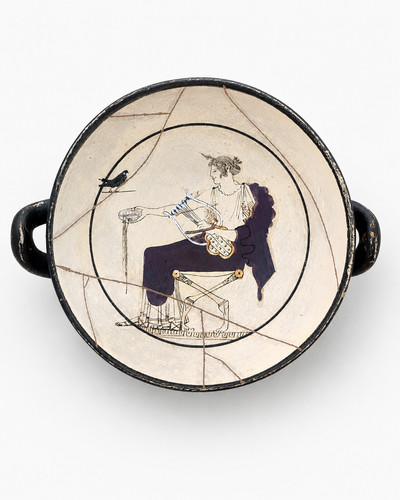 Greek kylix apollo - greek, delphi