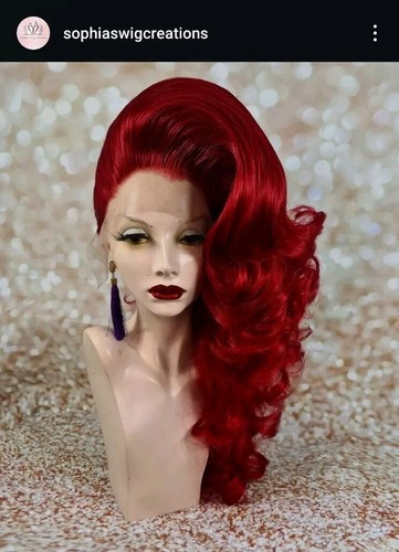 Red drag queen synthetic - red,