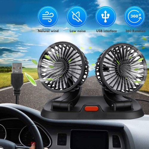 Dual head car fan usb - fan,