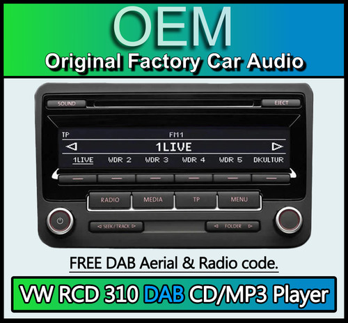 Rcd 310 dab radio vw - 310, radio,