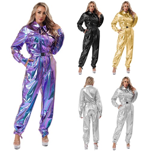 Women rompers shiny overall - rompers,