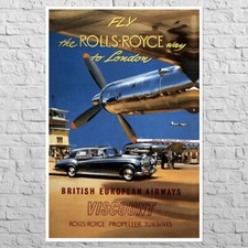 Poster BEA Rolls-Royce, 1954 |