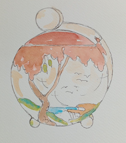 Clarice cliff watercolour - cliff,