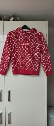 Supreme red hoodie - size, m