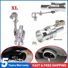 1x XL Aluminum Car Turbo Sound Simulator Whistle Roar Loud Exhaust Pipe Booster