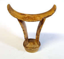 Antique Wooden African Headrest Ornately Carved Barshin Traditional