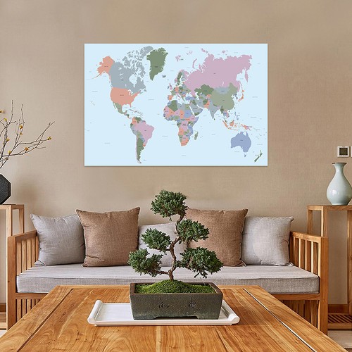 World map print posters art - map,