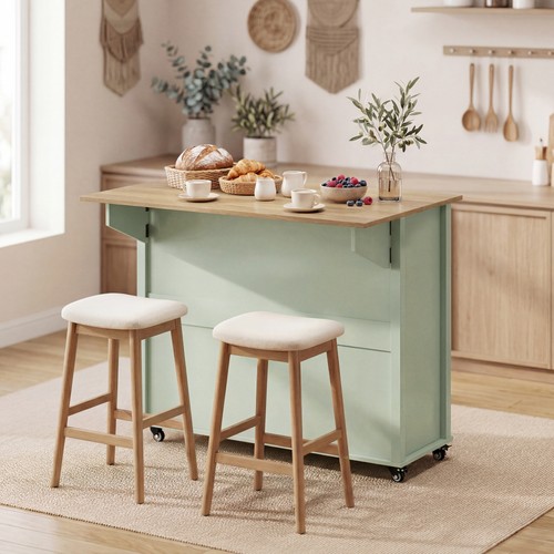 Rolling kitchen island with - rolling,