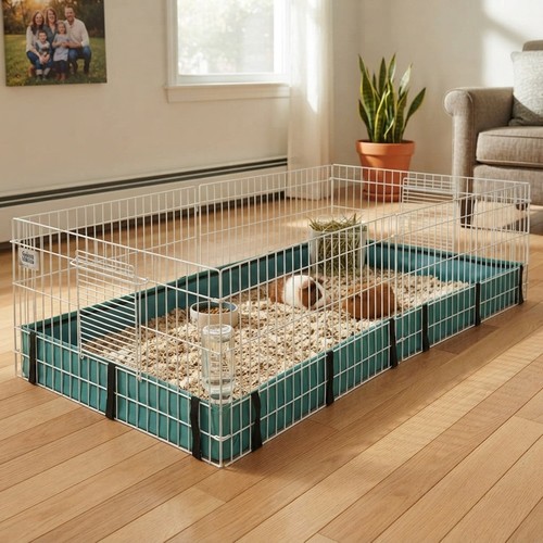Secure and spacious guinea - and,